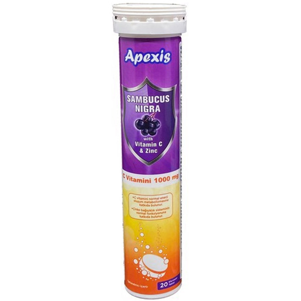 Apexis Sambucus Nigra C Vitamini 20 Efervesan Tablette