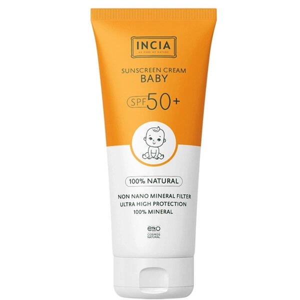 Incia Sunscreen Face and Body Baby Cream Spf 50 100 ML Sunscreen for Children