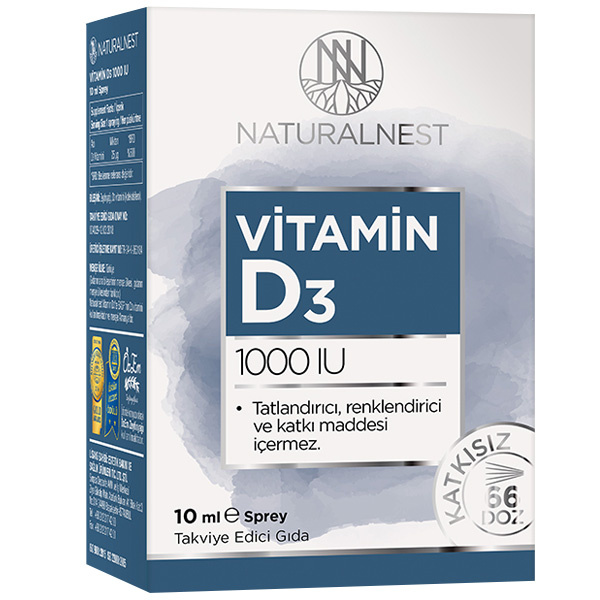 Naturalnest Vitamin D3 1000 IU Spray 10 ml Vitamin D Supplement