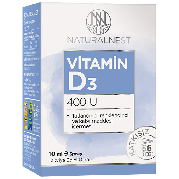 Naturalnest Vitamin D3 400 IU Spray 10 ml Vitamin D Supplement