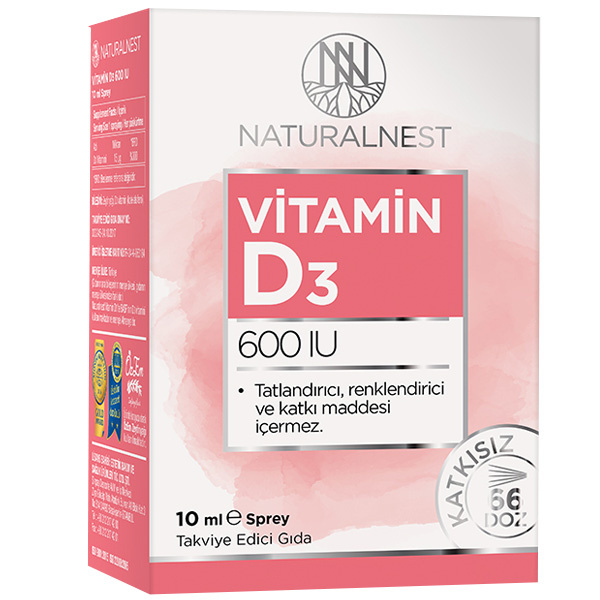 Naturalnest Vitamin D3 600 IU Spray 10 ml Vitamin D Supplement