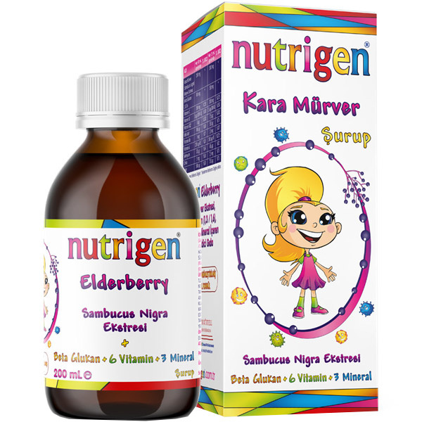 Nutrigen Holundersirup 200 ml Schwarzer Holunderextrakt Nahrungsergänzungsmittel