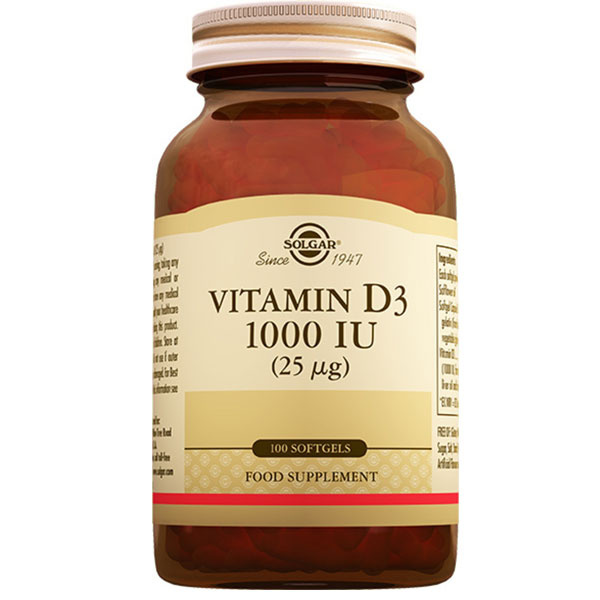 Solgar Vitamin D3 1000 IU 100 Tablets