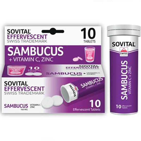Sovital Schwarzer Holunder 160 mg 10 Brausetabletten