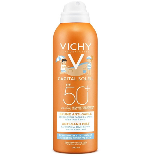 Vichy Capital Soleil Anti Sand Kinder Nebel Spf 50 200 ML Sonnenschutz für Kinder