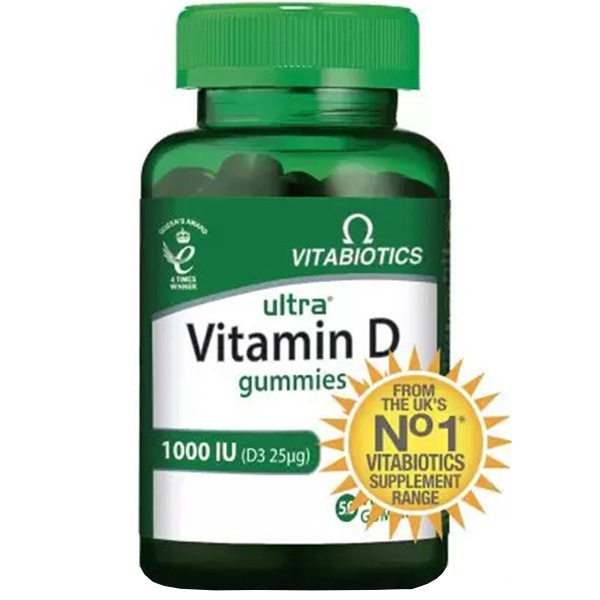 Vitabiotics Ultra Vitamin D Gummies 50 Kapseln Nahrungsergänzungsmittel mit Vitamin D