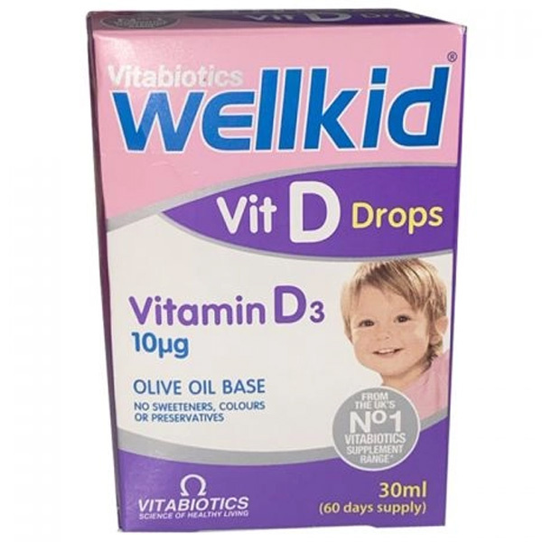 Vitabiotics Wellkid Vit D Drops Vitamin D3 30 ML Nahrungsergänzungsmittel mit Vitamin D